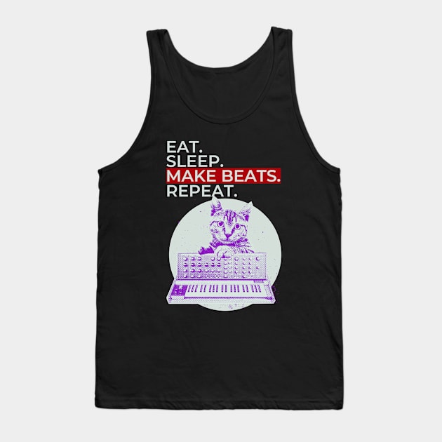 Eat Sleep Make Beats Repeat Tank Top by maxdax